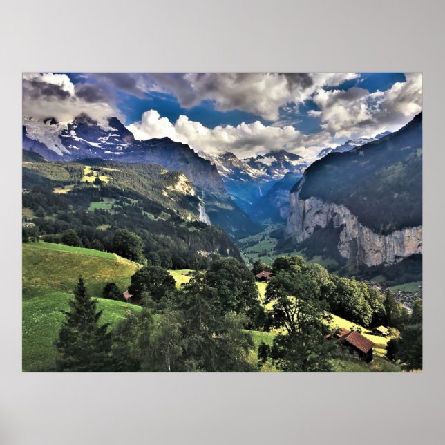 Lauterbrunnen Tal, Schweiz Poster (Vorne)