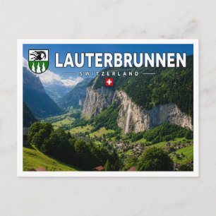 Lauterbrunnen Tal - Schweiz Postkarte