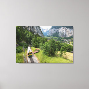 Lauterbrunnen Tal, Schweiz - ummantelte Canvas Leinwanddruck