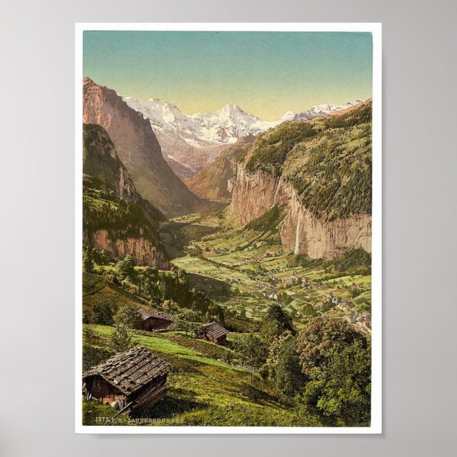 Lauterbrunnen Valley and Briethorn, aus Wengen, B Poster (Vorne)