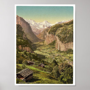 Lauterbrunnen Valley and Briethorn, from Wengen, B Poster