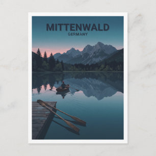 Lautersee Mittenwald Deutschland Reise Souvenir Postkarte