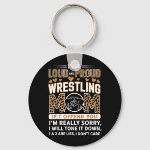 Lautes und stolzes Wrestling-Mama-Ringerin Mutter Schlüsselanhänger