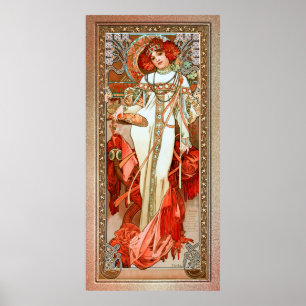 L'Automne von Alphonse Mucha Poster