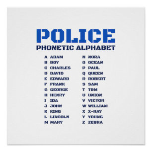 Lautschrift für Polizeibeamte Poster