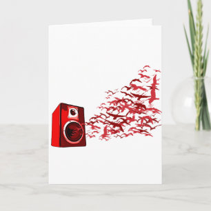 Lautsprecher Birds - Music DJ Loud Disk Jockey Karte