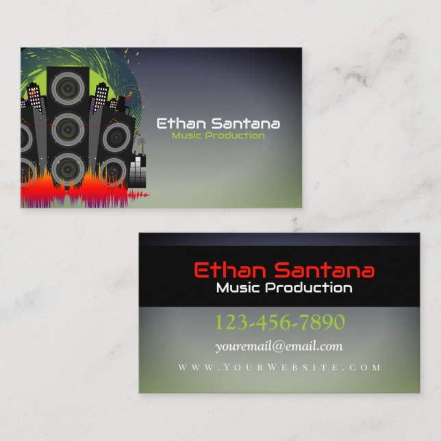 Lautsprecher Blast Visitenkarte (Vorne/Hinten)