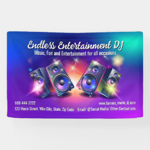 Lautsprecher Dj Party Musik Deejay DJs Disc Jockey Banner