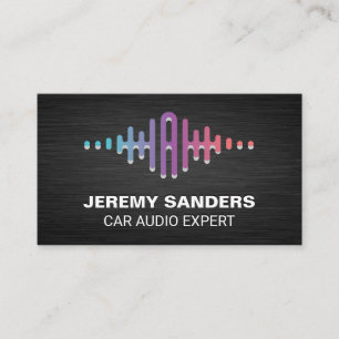 Lautsprecher Equalizer Sound Graphic Visitenkarte