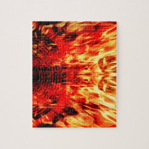 Lautsprecher mit Flammen Puzzle
