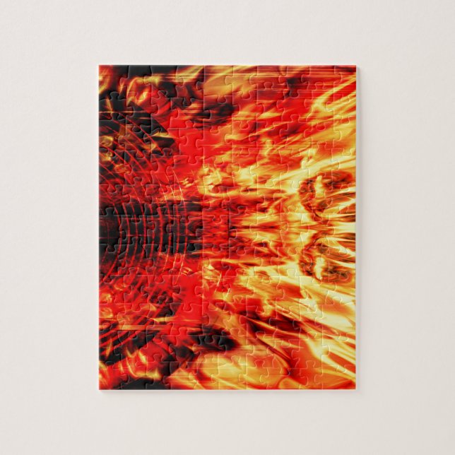 Lautsprecher mit Flammen Puzzle (Vertikal)