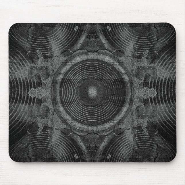 Lautsprecher mit Schwarzweiß-Musik Mousepad (Vorne)