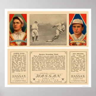 Lautsprecher Rounding Third Baseball 1912 Poster