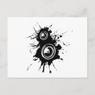 Lautsprecher Spritzer Postkarte