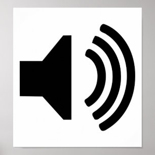 Lautsprecher-Symbol Poster
