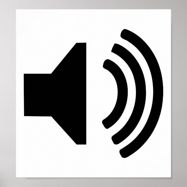 Lautsprecher-Symbol Poster (Vorne)