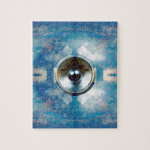 Lautsprecher und bewölkter blauer Himmel Puzzle