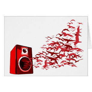 Lautsprecher-Vögel - lauter Disc-Jockey Musik DJ
