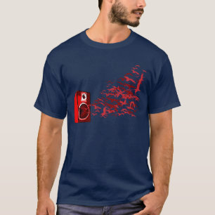 Lautsprecher-Vögel - lauter Disc-Jockey Musik DJ T-Shirt