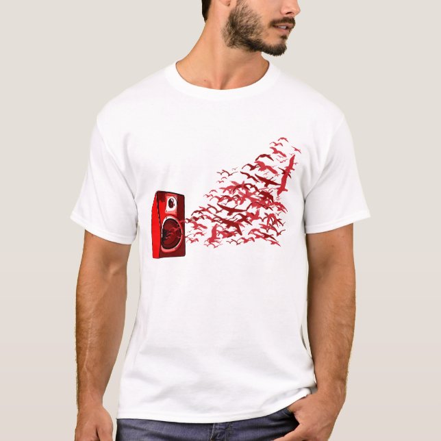 Lautsprecher-Vögel T-Shirt (Vorderseite)