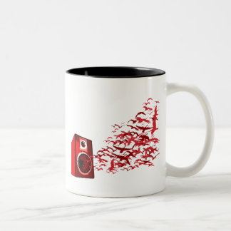 Lautsprecher-Vögel Zweifarbige Tasse