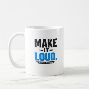 Lautstärke Fettdruck Zitat Kaffeetasse