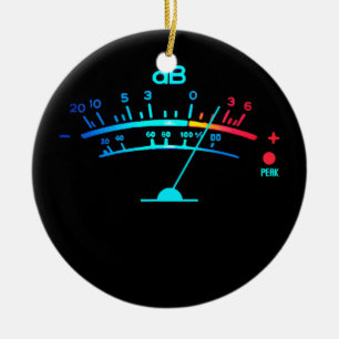 Lautstärkemesser VU Meter Vintage Audio Ingenieur Keramik Ornament