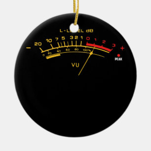 Lautstärkemesser VU Meter Vintage Audio Ingenieur Keramik Ornament