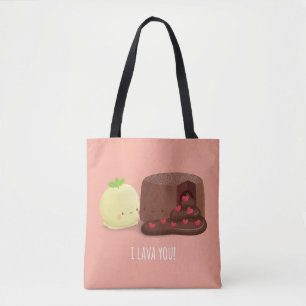 Lava Cake and Vanilla Ice Tasche