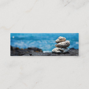 Lava-Felsen-korallenroter Hawaii-Ozean-tropischer Mini Visitenkarte