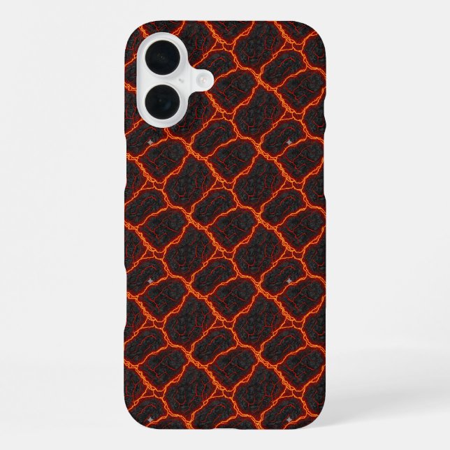 Lava Flow Seamless Pattern iPhone Hülle (Rückseite)