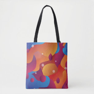 Lava Flow Tote Bag - Retro Color Cool
