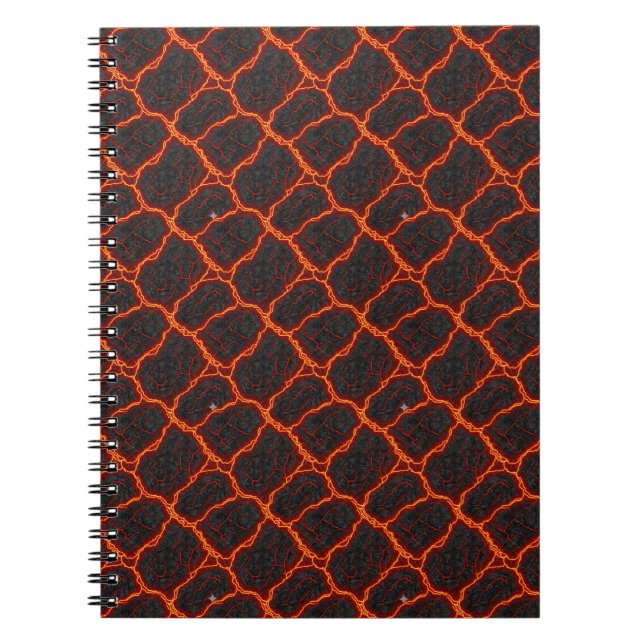 Lava-Fluss nahtloses Muster Notizblock (Vorderseite)