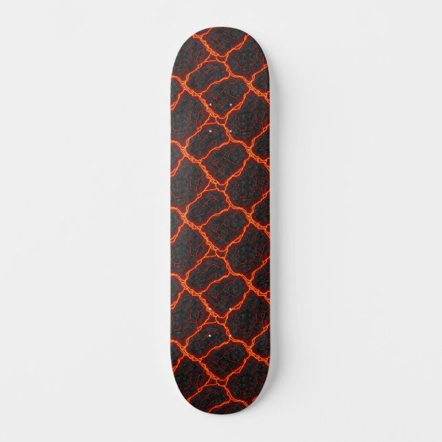 Lava-Fluss nahtloses Muster Skateboard (Vorderseite)