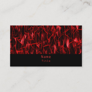 Lava Fraktal Business Card, Red Visitenkarte