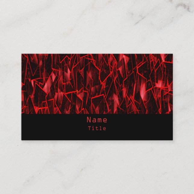 Lava Fraktal Business Card, Red Visitenkarte (Vorderseite)