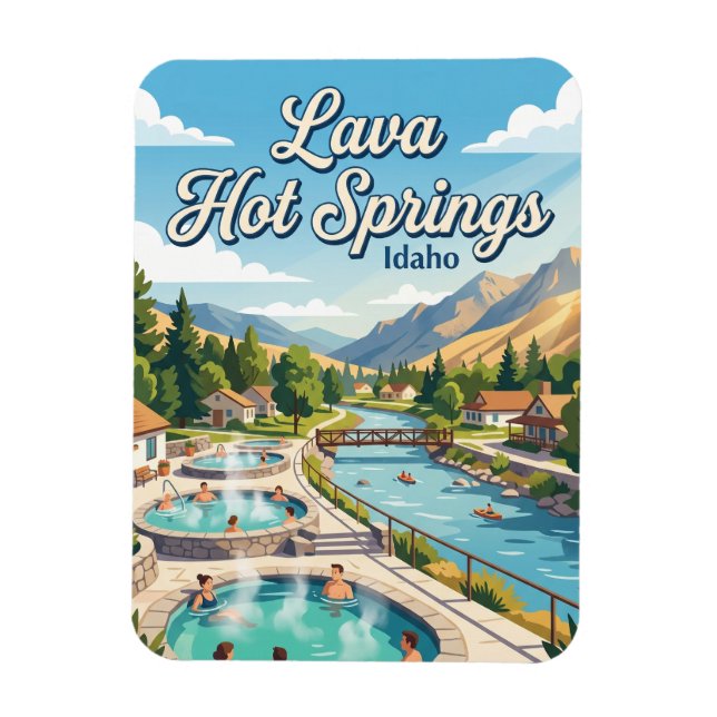 Lava Hot Springs Idaho Magnet (Vertikal)