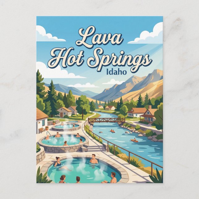 Lava Hot Springs Idaho Postkarte (Vorderseite)