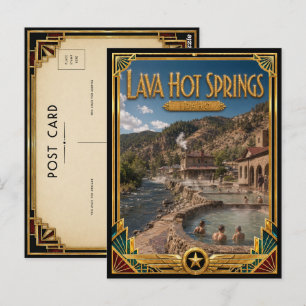 Lava Hot Springs Idaho Vintage Art Deco Golden Age Postkarte