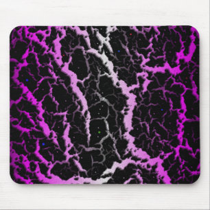 Lava im Crackraum - weiß/rosa Mousepad