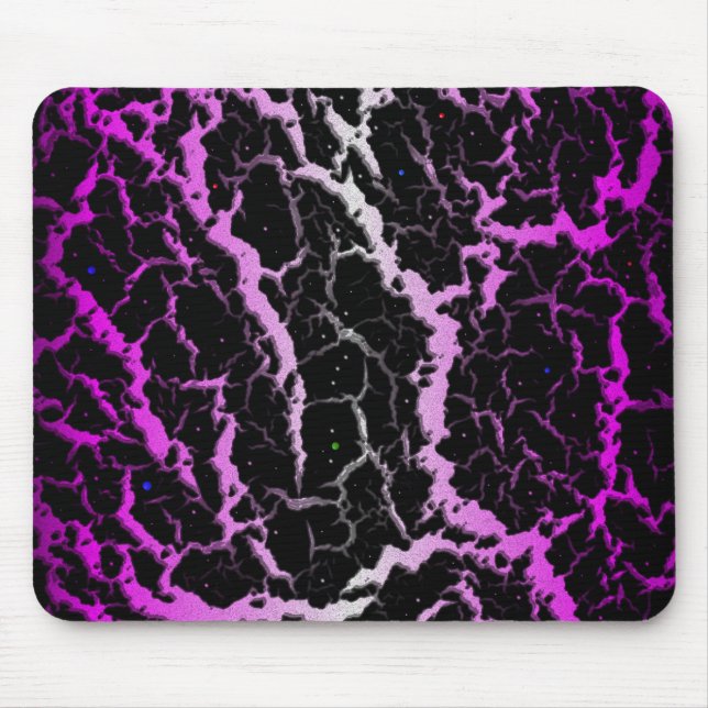 Lava im Crackraum - weiß/rosa Mousepad (Vorne)