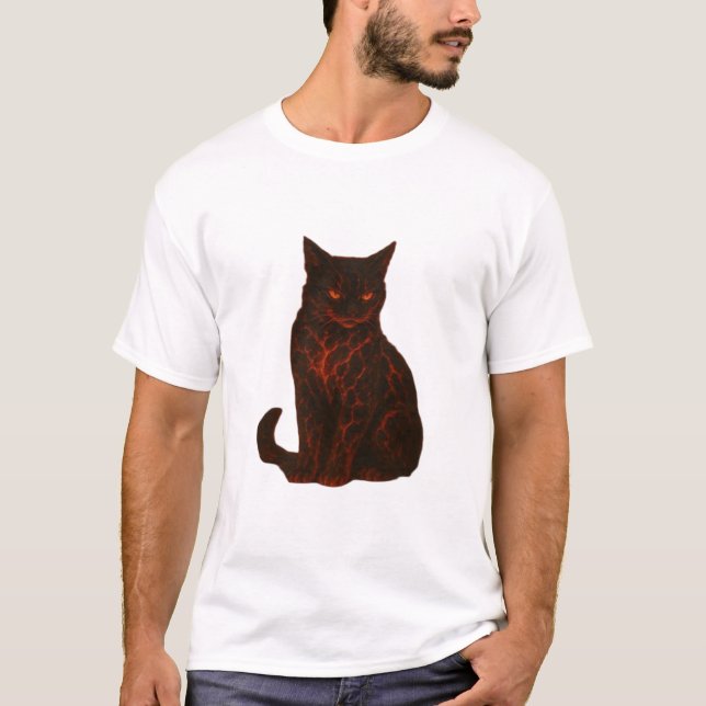 Lava-Katze Oversized T-Shirt (Vorderseite)