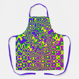 [Lava Lamp] Op-Art Wirbel & Dots Lila Blue Green Schürze