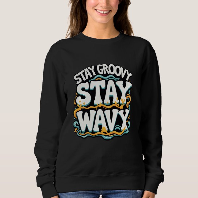 Lava-Lampe Retro-Ästhetik psychedelische groovy Vi Sweatshirt (Vorderseite)