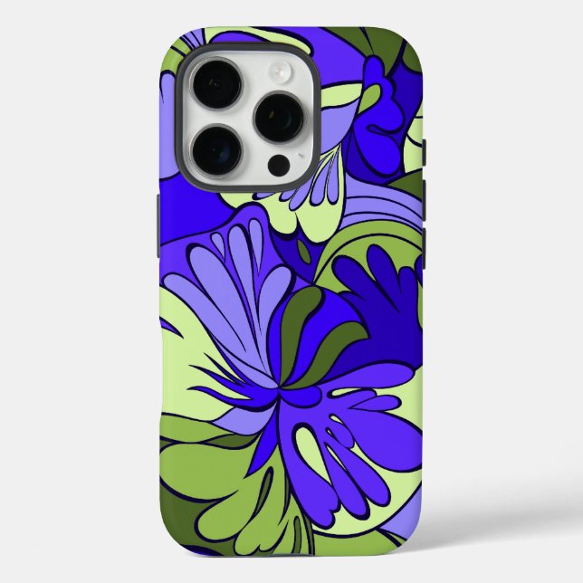 Lava-Lampe Retro psychedelisches Blumen Case-Mate iPhone Hülle (Rückseite)