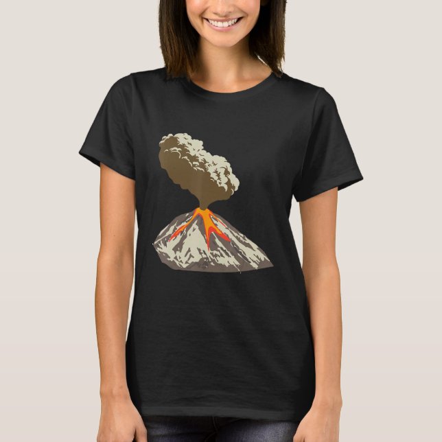 Lava Magma Eruption Geology Volcano Magma T-Shirt (Vorderseite)
