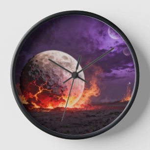 Lava-Mond-Fantasie-Wanduhr Uhr