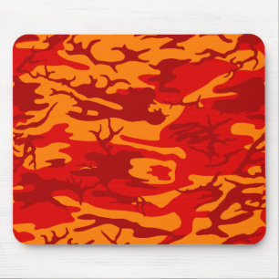 Lava Red Camouflage Mousepad