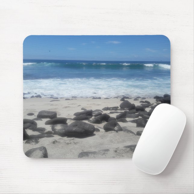 Lava Rock Beach Ocean Waves Mouse Pad Mousepad (Mit Mouse)