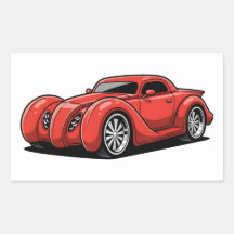 Lava-Roter Spiral-Hotrod-Toon